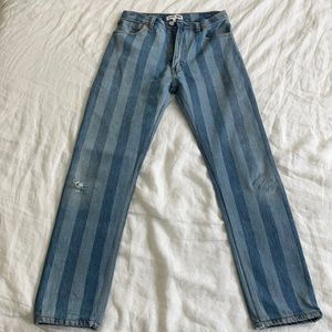 RE/DONE Levi's 70s Straight in Indigo Stripe